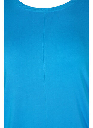 Knitted tunic in viscose blend, Malibu Blue, Packshot image number 2
