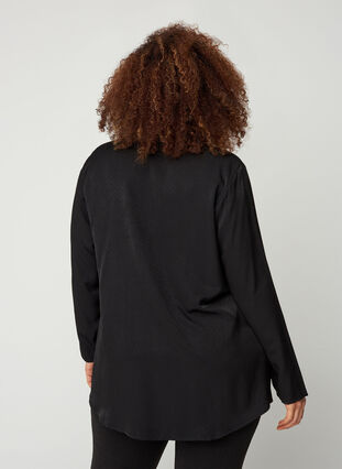 Tunic with 3/4-length sleeves, Black, Model image number 1