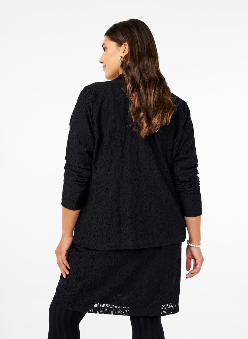 Short lace skirt, Black, Model image number 1