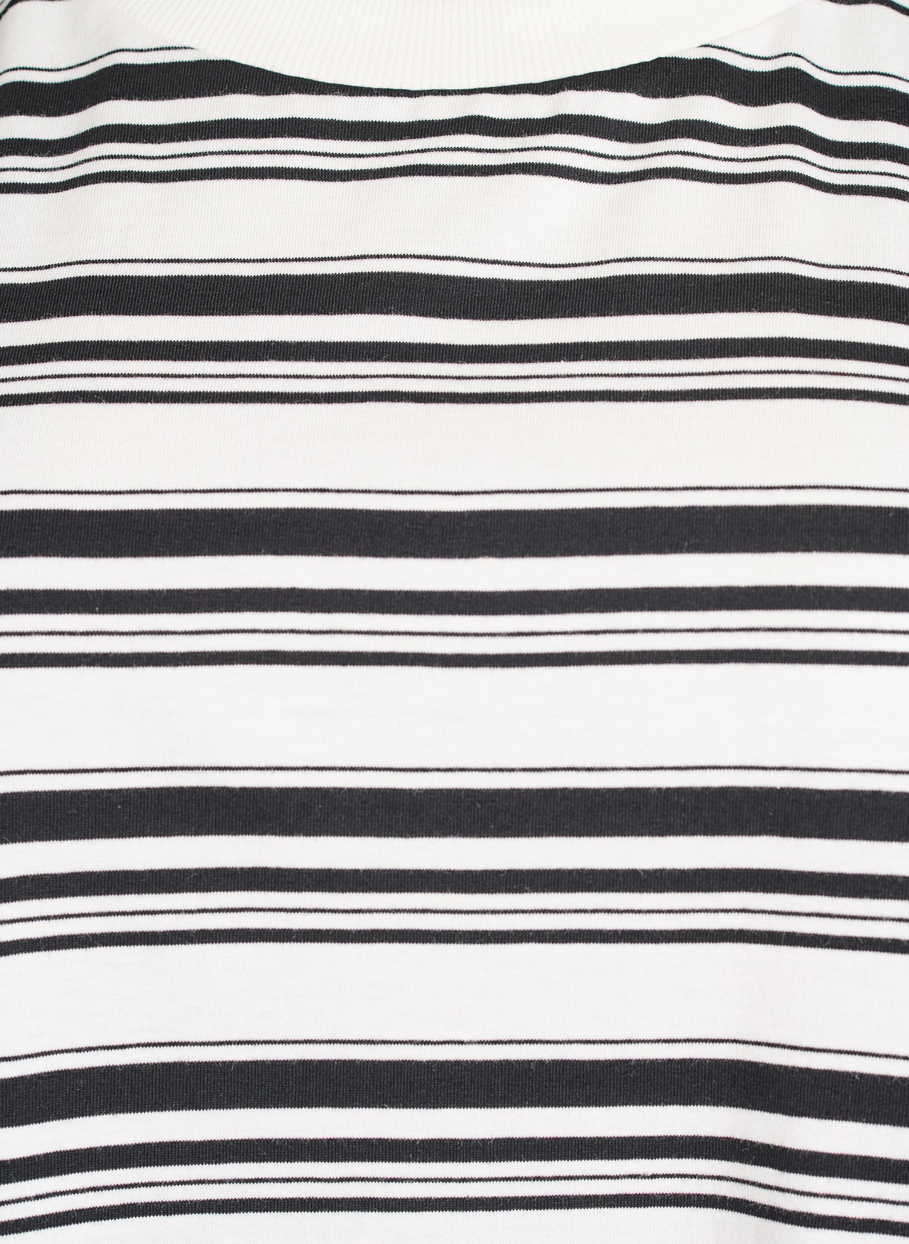 ZizzifashionBoxy T-shirt with striped pattern, Black, Packshot image number 2