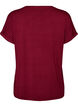 Striped T-shirt in viscose with a round neck, Red, Packshot image number 1