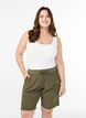 Loose cotton shorts with pockets, Green, Model image number 0