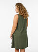 Sleeveless A-line dress, Green, Model image number 2