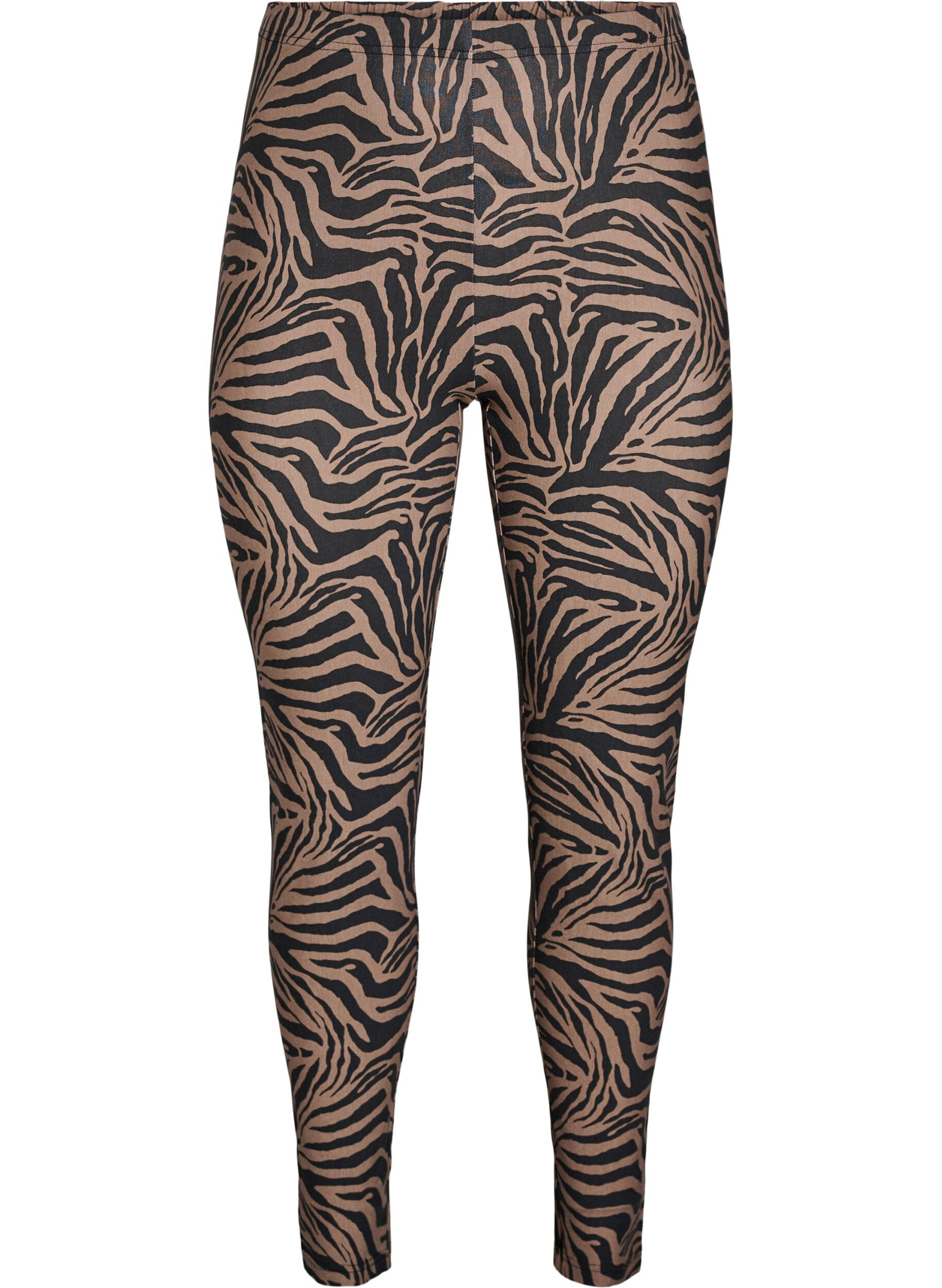 Viscose leggings with zebra print
