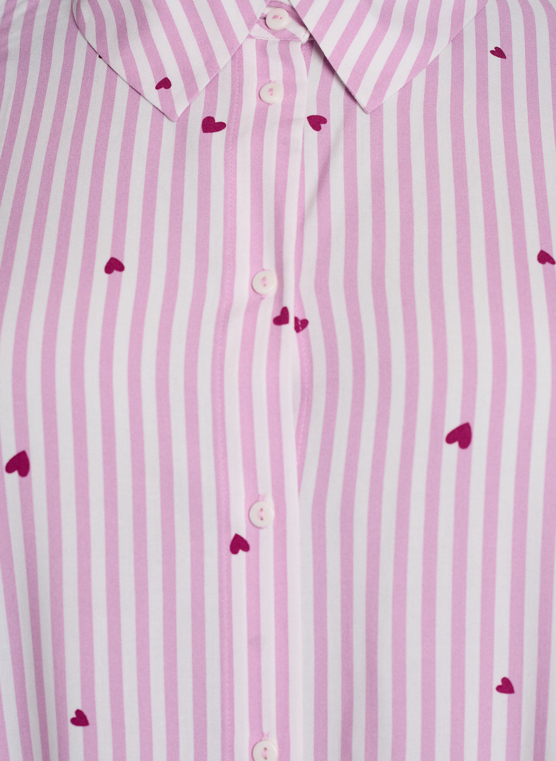 ZizzifashionNightshirt with stripes and hearts, Rose, Packshot image number 2