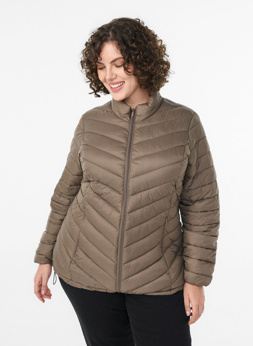 Lightweight jacket with pockets, Brown, Model image number 0