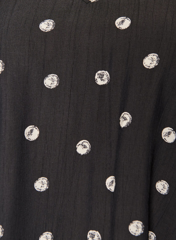 Viscose blouse with ruched sleeves, Black, Packshot image number 2