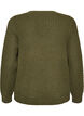 Knitted blouse with a textured openwork pattern, Green, Packshot image number 1
