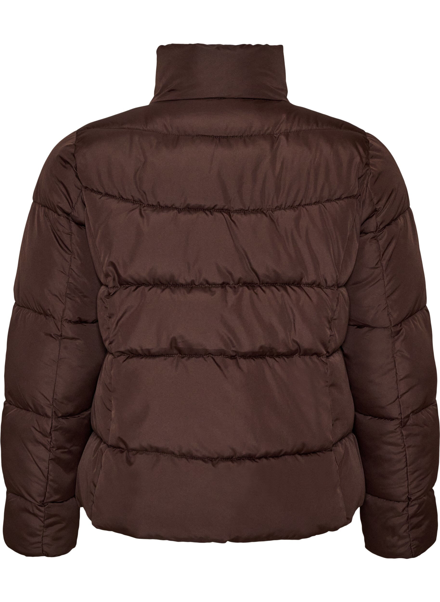ZizzifashionShort puffer jacket with a high collar, Brown, Packshot image number 1
