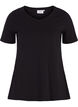 Solid-coloured basic cotton T-shirt, Black, Packshot image number 0