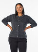 Cardigan with rhinestones and decorative buttons, Dark Grey, Model image number 0