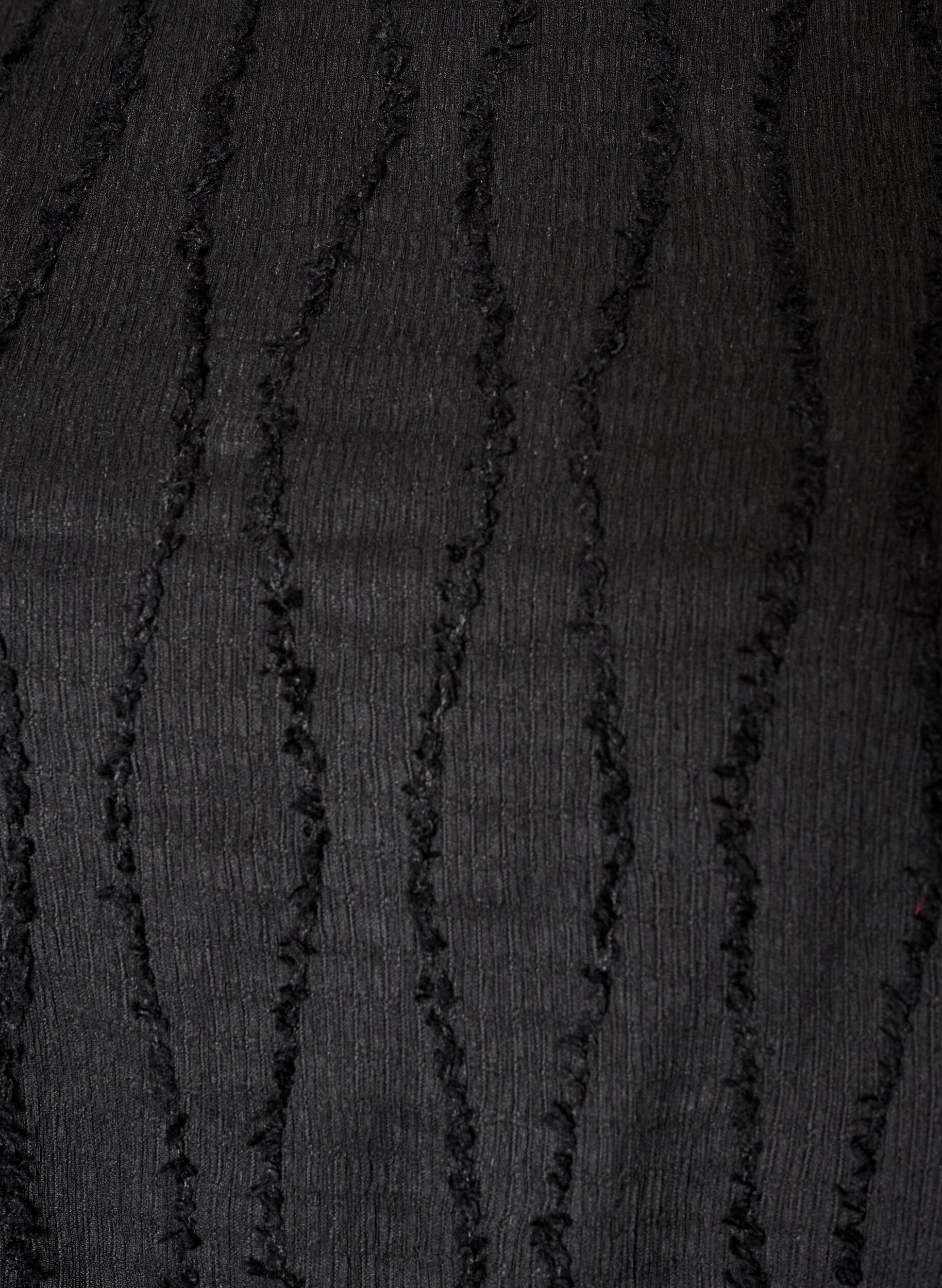 ZizzifashionShort jersey dress with a wavy textured pattern, Black, Packshot image number 2