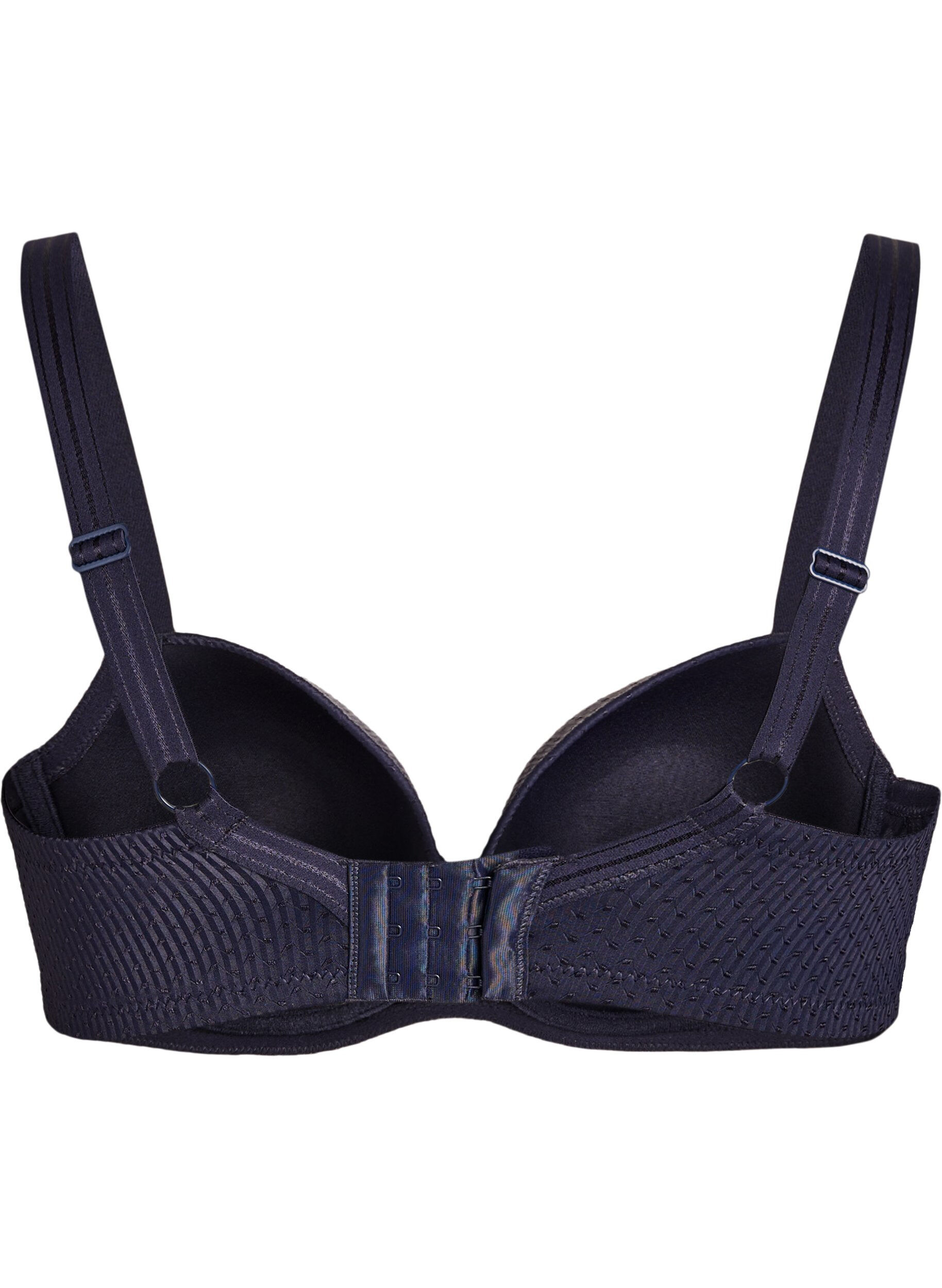 Zizzifashion Moulded underwired bra with pattern, Blue, Packshot image number 1