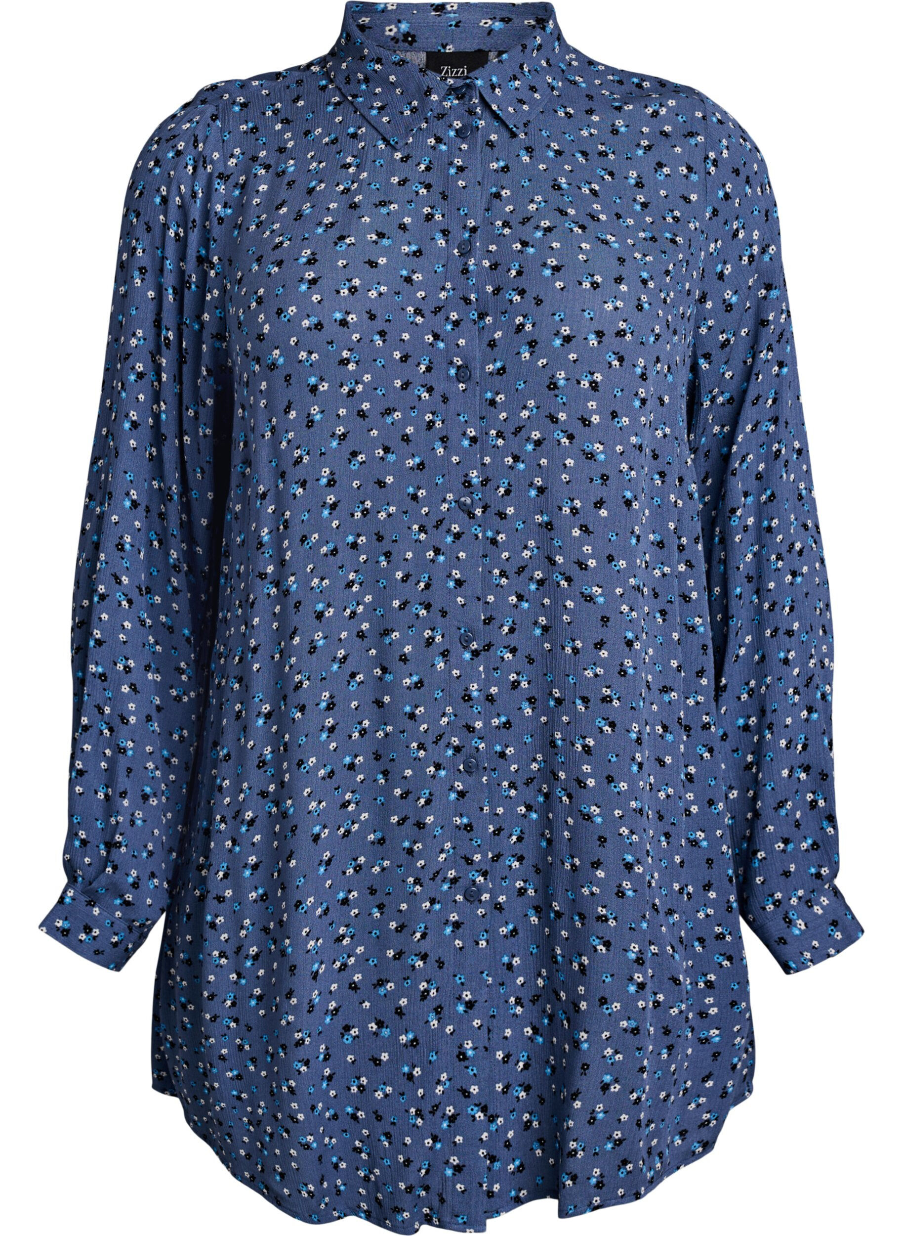 Long shirt with floral print