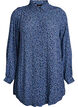 Long shirt with floral print, Blue, Packshot image number 0