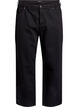 Loose jeans with cropped length, Black, Packshot image number 0