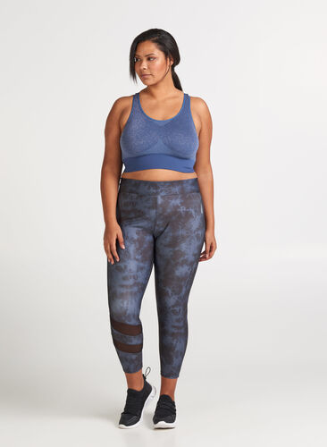 Cropped workout leggings, Tie Dye Print, Model image number 0