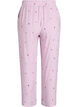 Loose night trousers with stripes and hearts, Rose, Packshot image number 1