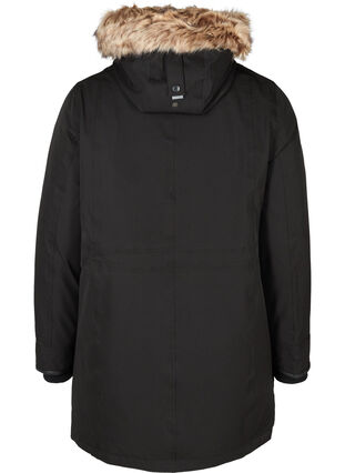Winter jacket with zip and pockets, Black, Packshot image number 1