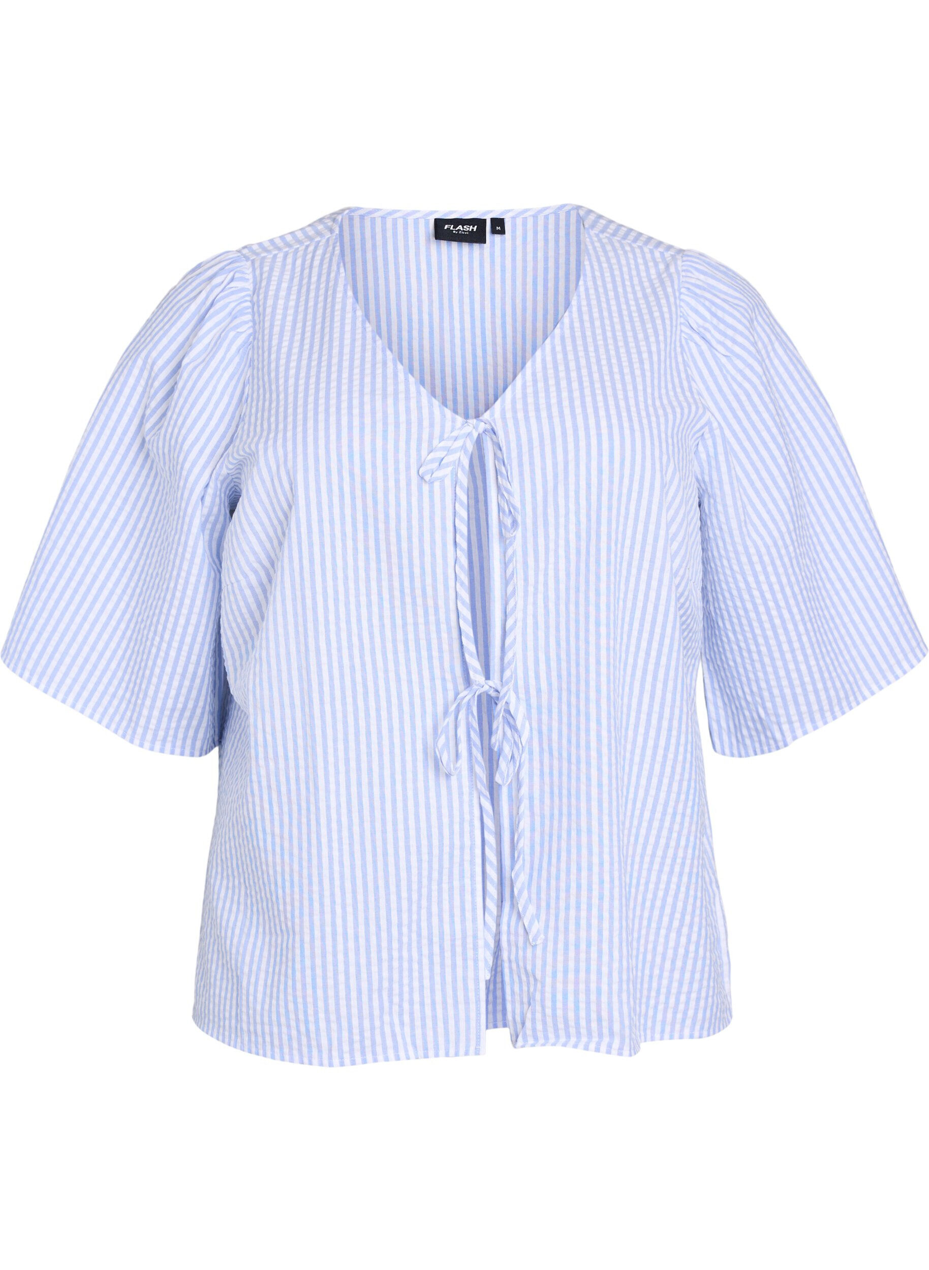 FLASH - Striped blouse with bows