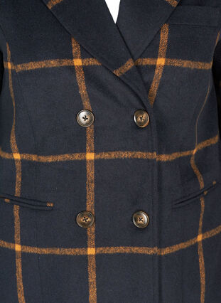 Checked jacket with a button fastening, Night Sky comb, Packshot image number 2