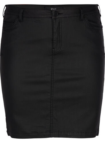 Coated skirt, Black, Packshot image number 0