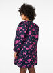 Short jacquard dress with long sleeves, Black w. Red Rose, Model image number 1