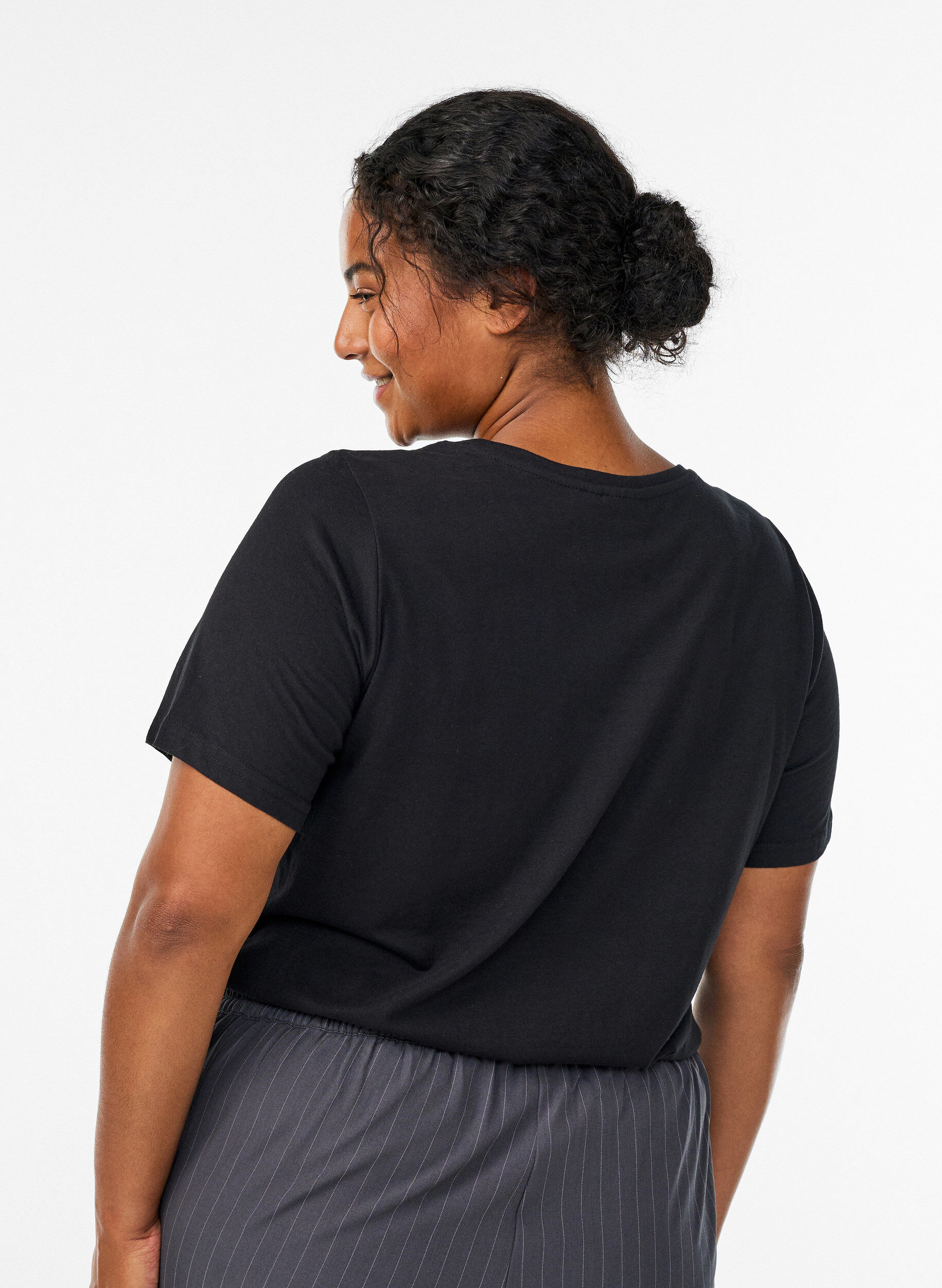 Zizzifashion FLASH - T-shirt with print, Black, Model image number 2