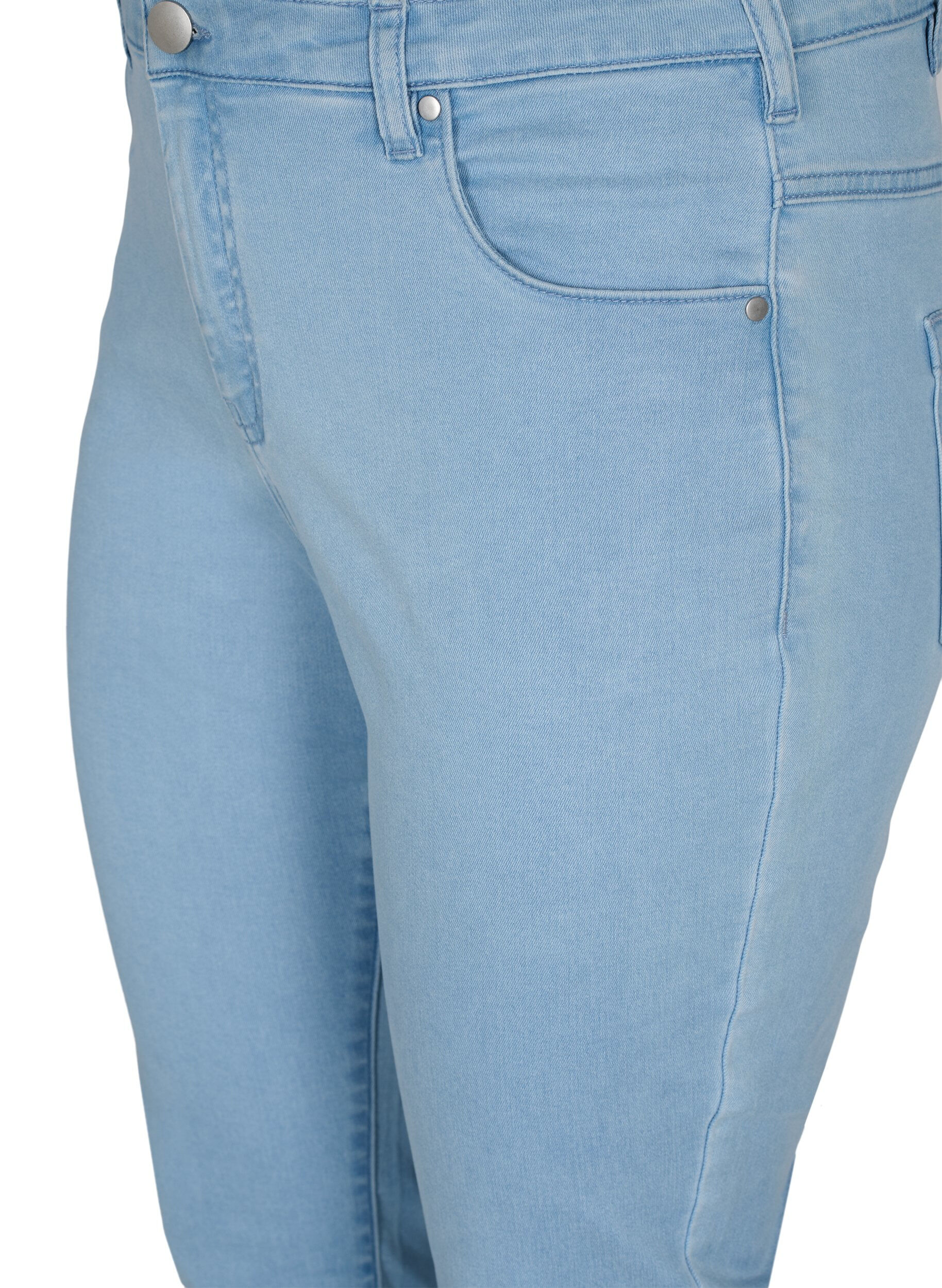 ZizzifashionSlim fit Emily jeans with normal waist, Light Blue, Packshot image number 2