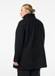 Short coat with A-line shape, Black, Model image number 2