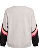 Loose sweatshirt with contrast details on the sleeves, Grey, Packshot image number 1