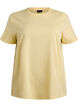 Basic cotton T-shirt with round neck, Yellow, Packshot image number 0