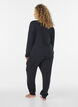 Jersey wrap blouse with a tie-fastening, Black, Model image number 2