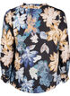 Long-sleeved blouse with floral print, Yellow Flower AOP, Packshot image number 1