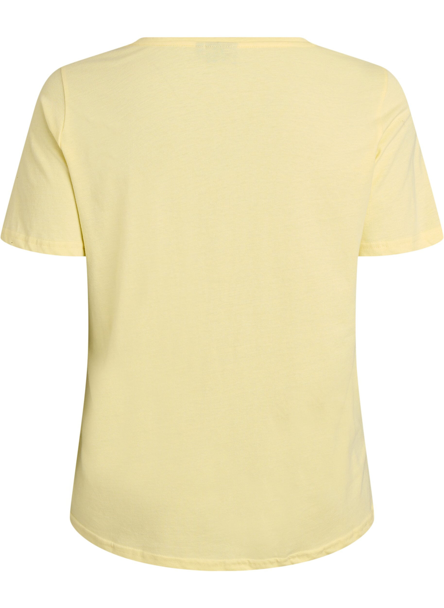 Zizzifashion T-shirt with motif, Yellow, Packshot image number 1