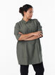 Tunic in viscose with pockets and collar, Green, Model image number 0