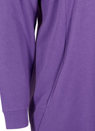 Sweatshirt dress with v-neckline, Deep Lavender, Packshot image number 3