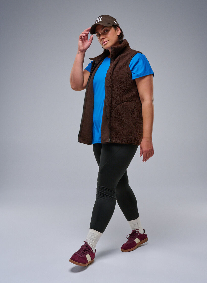 Training tights with fleece lining, Black, Image image number 0