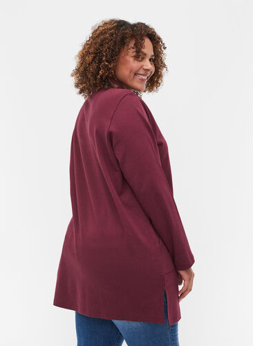 Cotton tunic with zip and pockets, Port Royal, Model image number 1