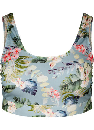 Printed bikini top with a round neckline, Kolyptus Print, Packshot image number 0