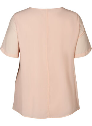 Short-sleeved chiffon blouse, Rose Smoke, Packshot image number 1