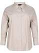 Loose long-sleeved shirt with stripes, Brown, Packshot image number 0
