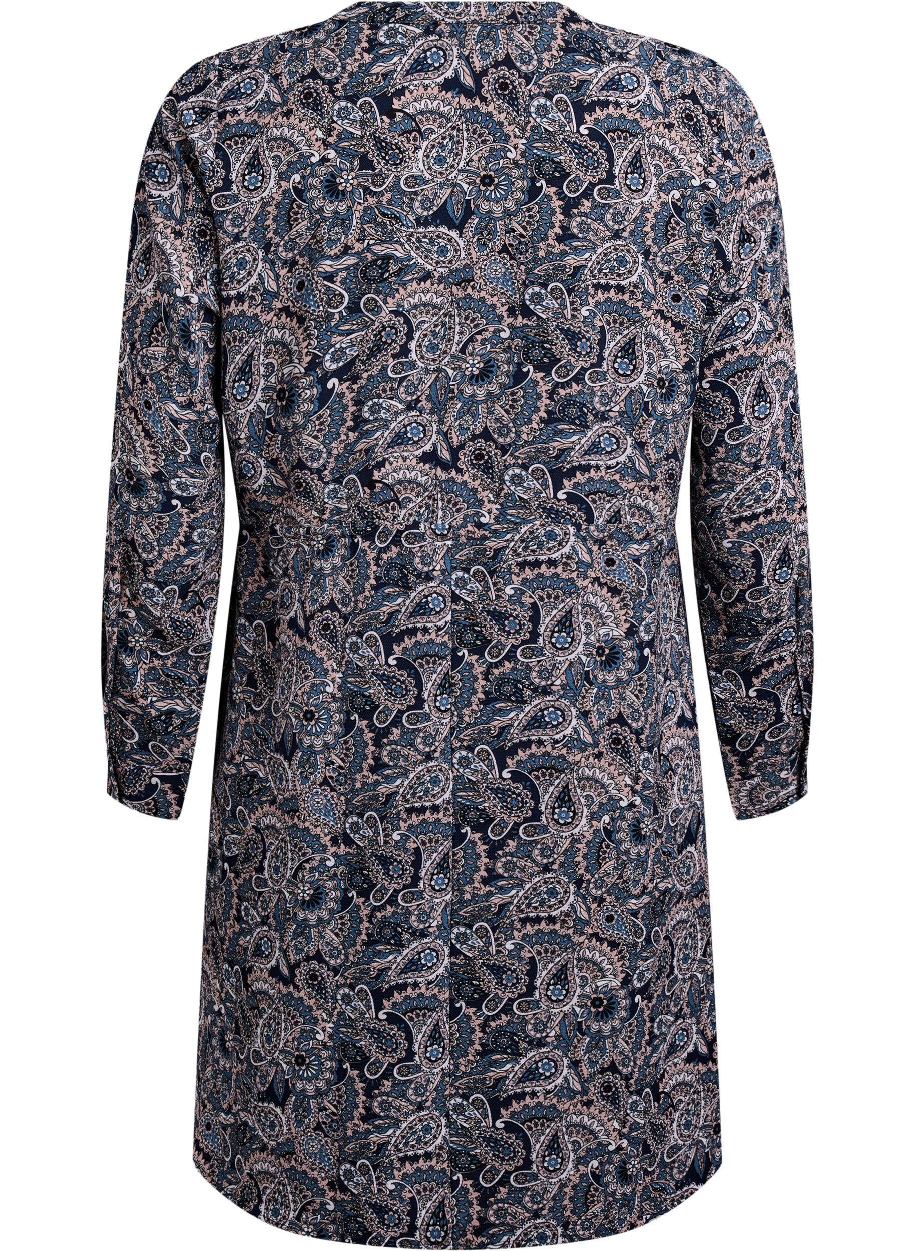 Zizzifashion Knee-length dress with tie belt, Beige, Packshot image number 1