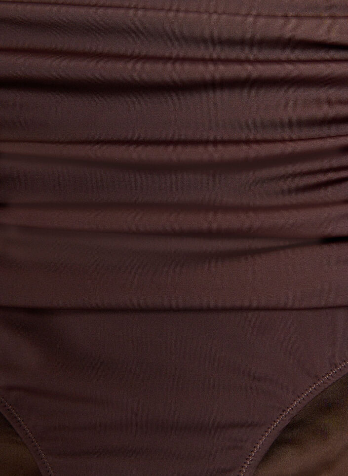 High waisted bikini bottom, Brown, Packshot image number 2