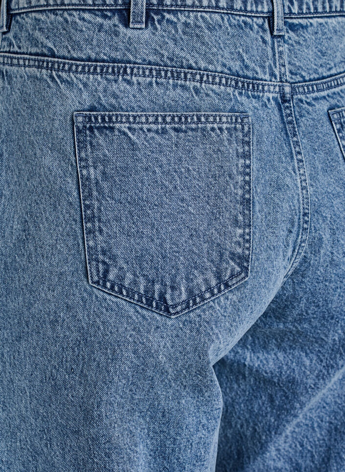 Wide fit jeans with seam details, Light Blue, Packshot image number 3