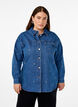 Denim shirt with eyelets, Blue, Model image number 0