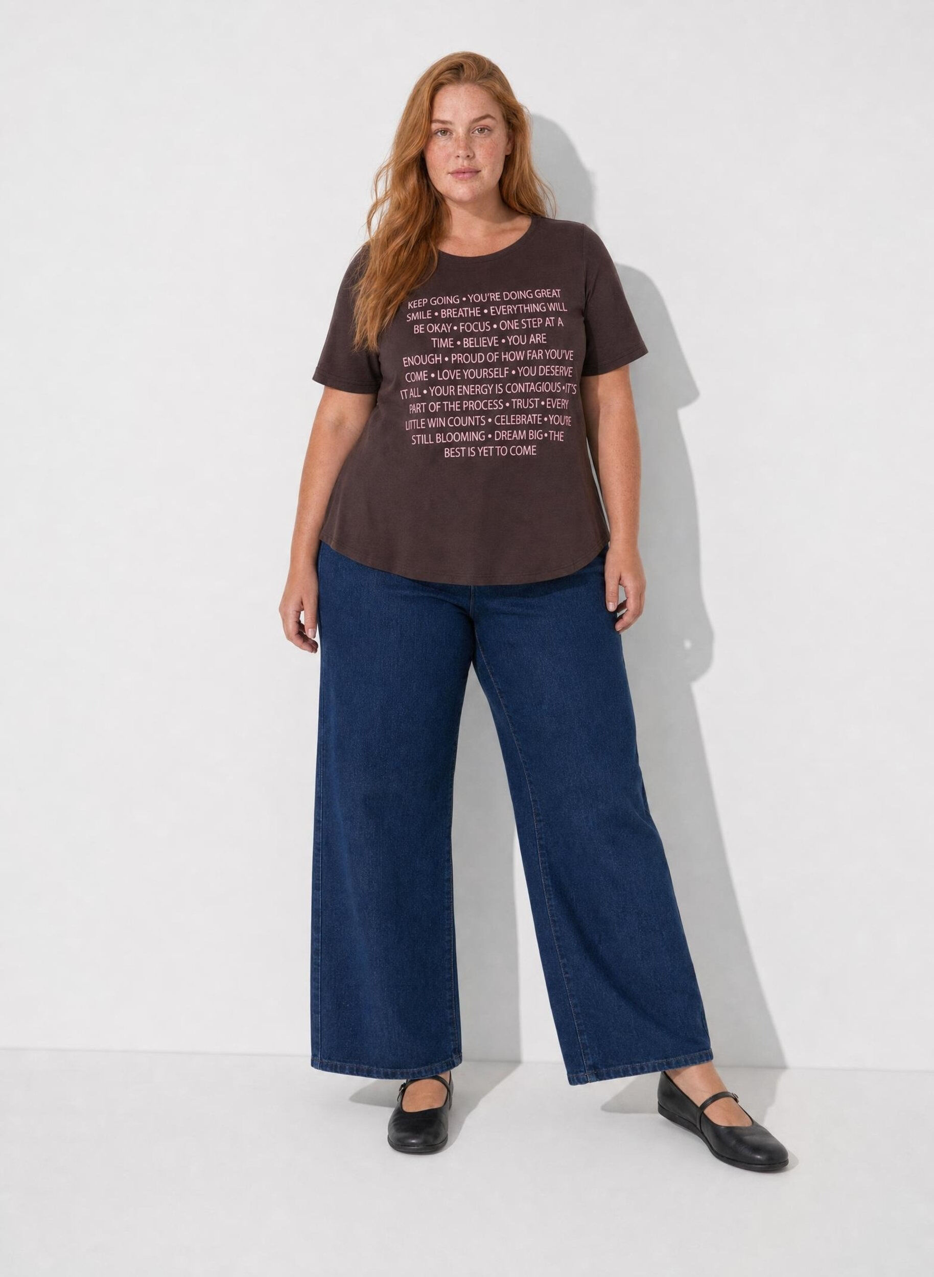 ZizzifashionT-shirt with motif, Brown, Model image number 1