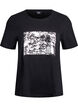 T-shirt with motif, Black, Packshot image number 0