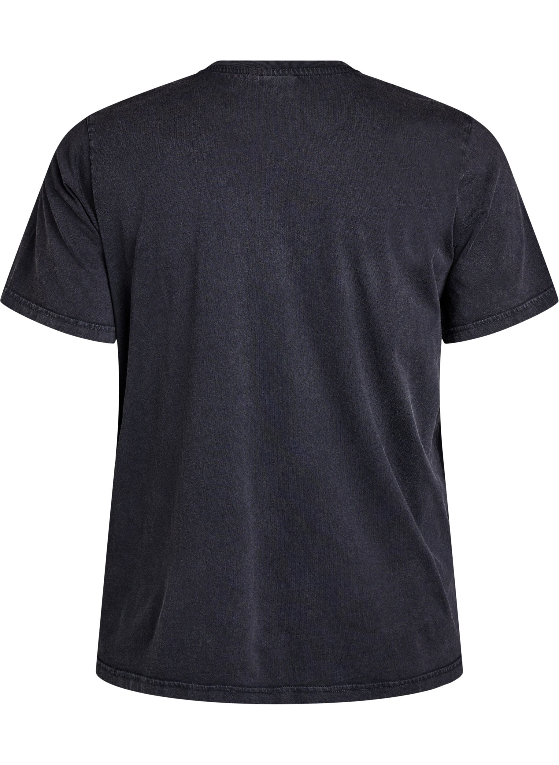 Zizzifashion T-shirt in organic cotton with a cool print, Grey, Packshot image number 1