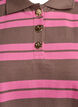 Striped polo shirt with long sleeves, Pink, Packshot image number 2